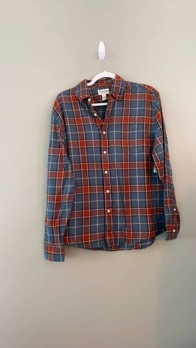 Arizona Jean Company flannel plaid women’s small long sleeve shirt NWT